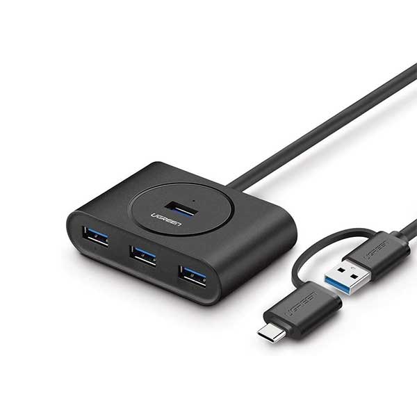 UGREEN 4-Port USB 3.0 Hub – USB-A & USB-C