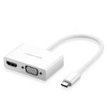 UGREEN USB-C to HDMI + VGA Converter - White - MM123